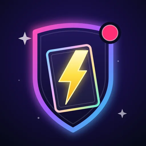 The Galar Alerts logo: a lightning bolt on a holographic card